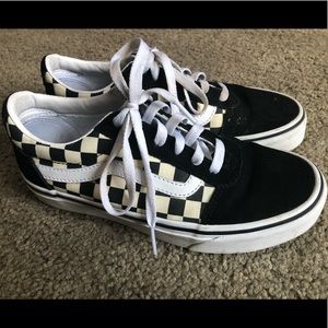 VANS Checkered Old Skool Black & White Shoes